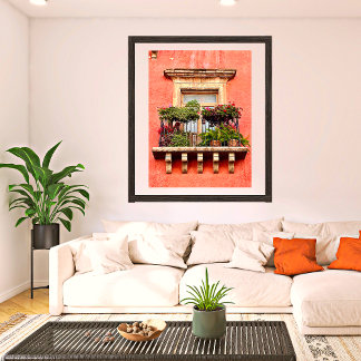 Poster Village Balcony Fotos do México