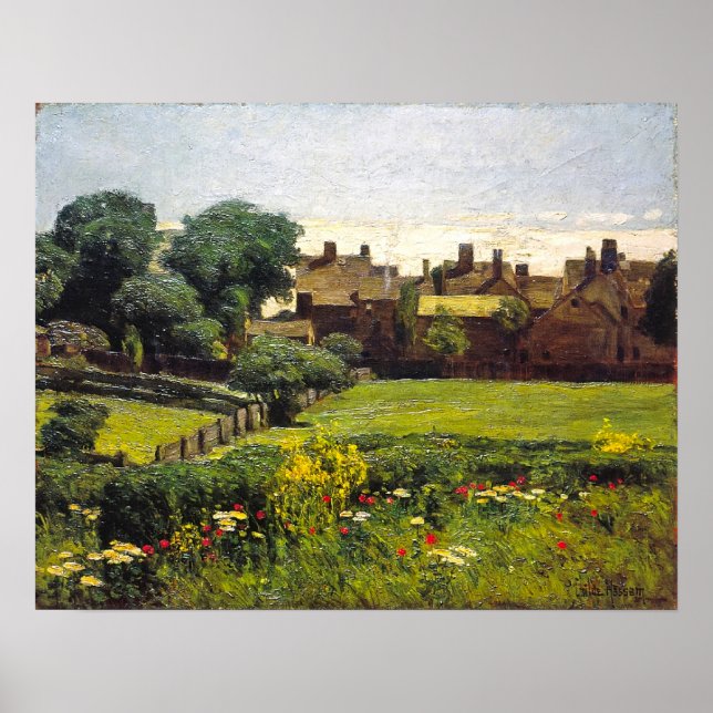 Poster Village Scene Childe Hassam (Frente)