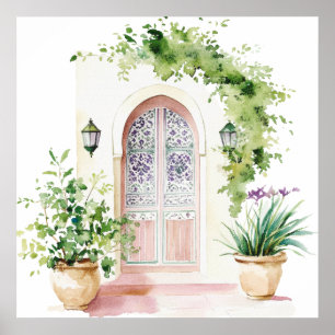 Poster Village Watercolor Boho