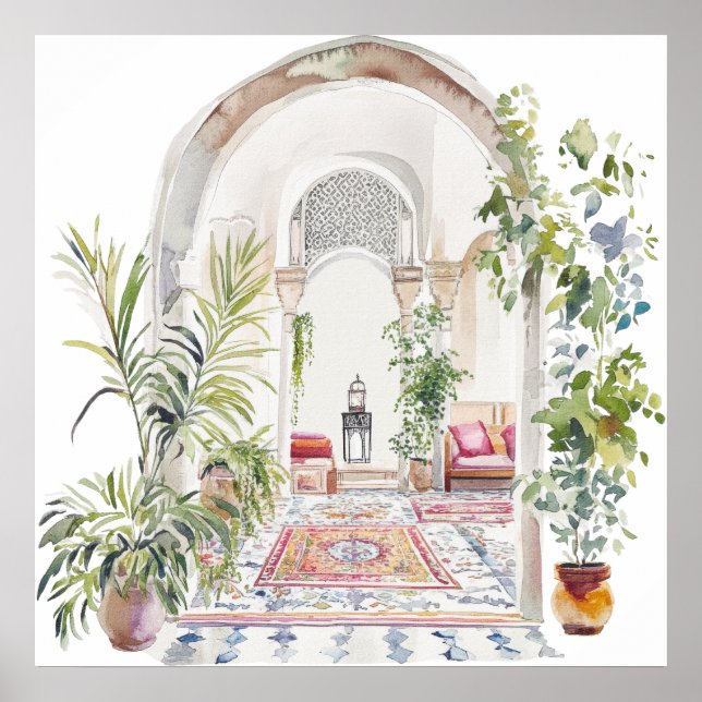 Poster Village Watercolor Boho (Frente)