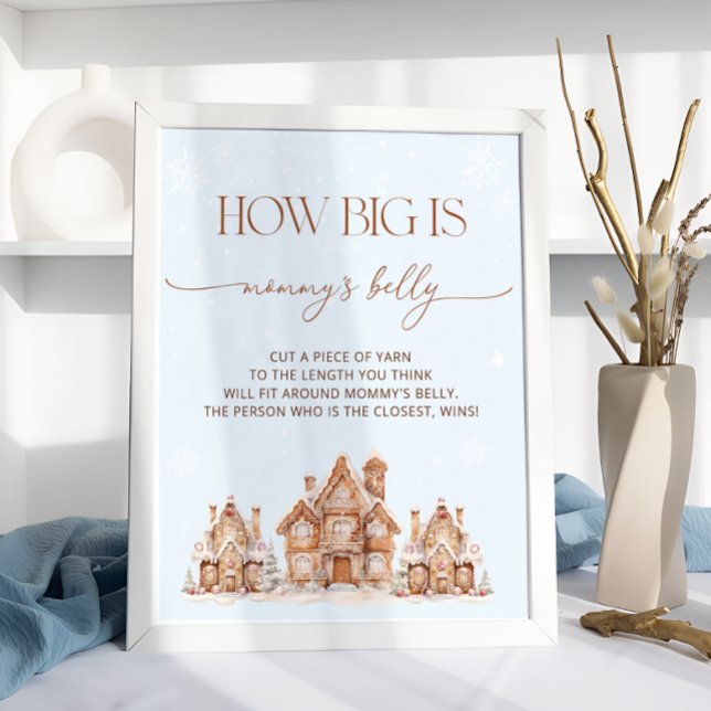 Poster Village Winter Holiday How Big is Mamãe Belly (Criador carregado)