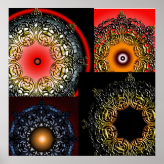 Pôster Villain Mandala Collage