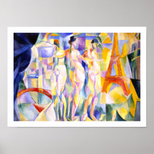 Pôster Ville de Paris do La por Delaunay - arte abstracta