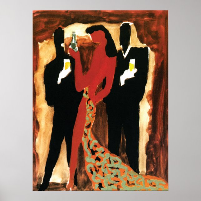 Pôster Villemot para Perrier Ad 1983 (Frente)