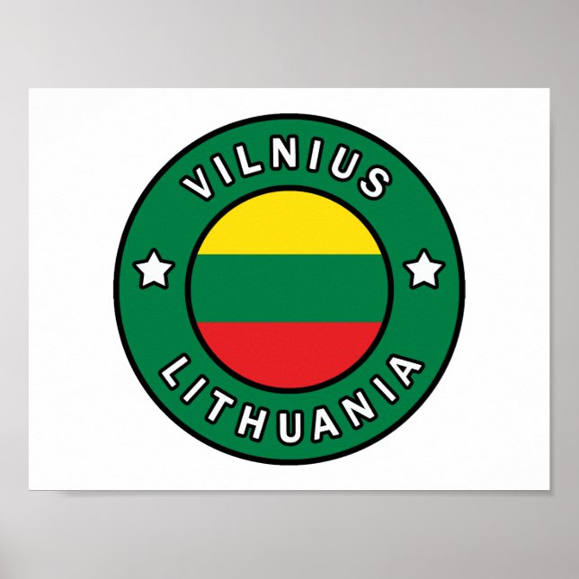 Poster Vilnius Lituânia (Frente)