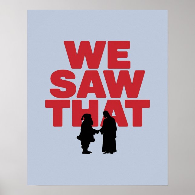 Poster VIMOS ISSO! Papais noeis e Jesus estão sempre assi (Frente)