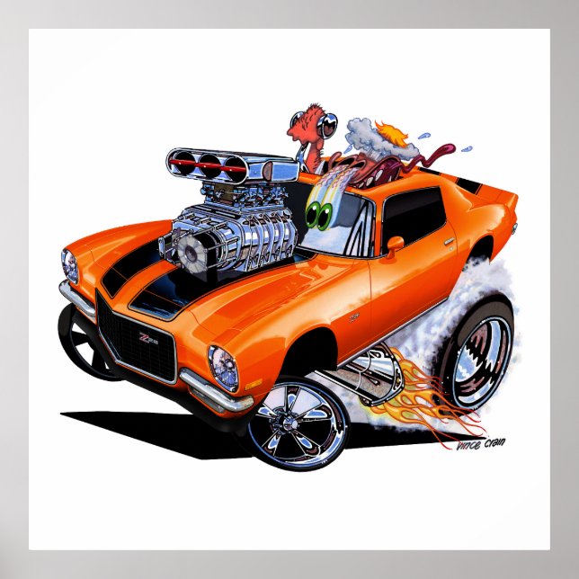 Poster Vince Crains High Octane Art, 1971 Camaro (Frente)