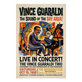 Pôster Vince Guaraldi Live