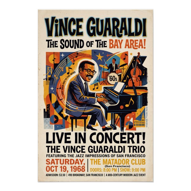 Pôster Vince Guaraldi Live  (Frente)