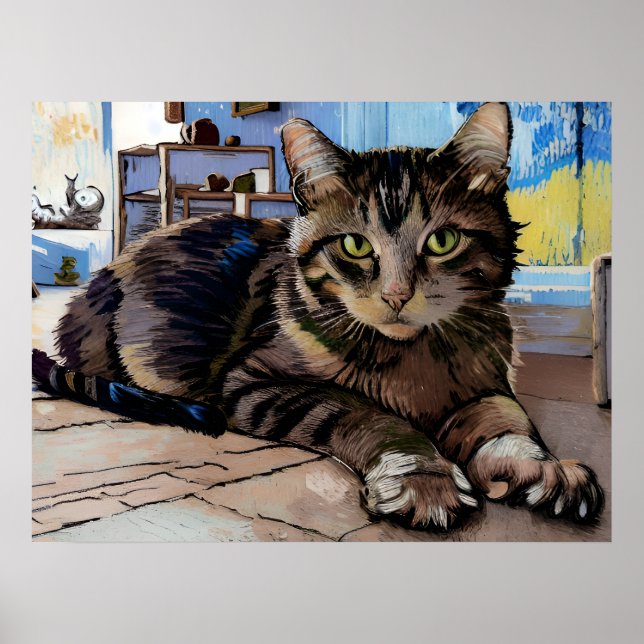 Poster Vincent Cat Gogh (Frente)