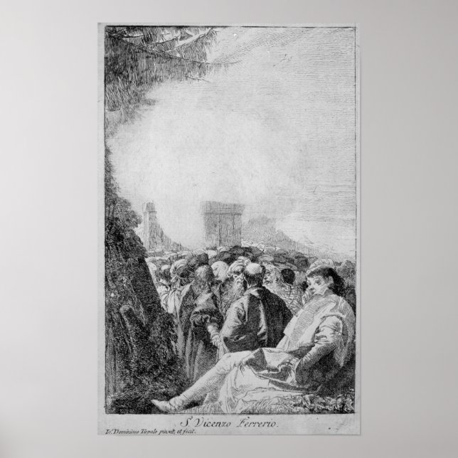 Poster Vincent Ferrer, 1750-80 (Frente)