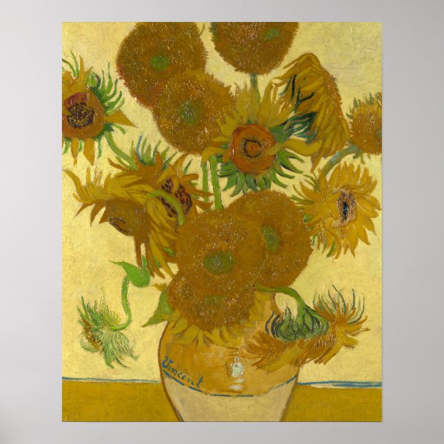 Poster Vincent Van Gogh 15 Sunflower Painting (Frente)