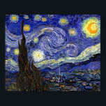 Poster Vincent Van Gogh - A Bela Arte da Noite Estrelada<br><div class="desc">Vincent Van Gogh é a Noite Estrelada. Petróleo na canvas de 1889, Starry Night foi pintado enquanto Van Gogh estava no asilo em Santo-Remy, França, e é considerado uma de suas maiores obras-primas. Embora seja uma cena noturna, foi pintada durante o dia e representa a vista da janela no quarto...</div>