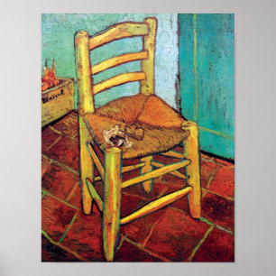 Poster Vincent van Gogh - a cadeira de Vincent com