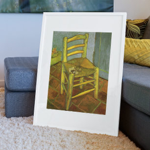 Pôster Vincent van Gogh - A Cadeira de Vincent com Seu Ca