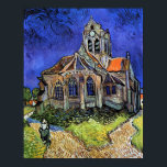 Pôster Vincent Van Gogh - A Igreja em Auvers<br><div class="desc">Petróleo na canvas de 1890, Van Gogh pintou isto depois de deixar o asilo em Santo-Rémy e se mudar para Auvers-sur-Oise para ser tratado pelo Dr. Paul Gachet. Diferentemente de lojas semelhantes, o Art Lover's Cafe apresenta obras de arte clássicas de alta resolução que foram cuidadosamente restauradas, balanceadas por cores...</div>