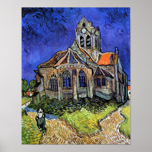 Pôster Vincent Van Gogh - A Igreja em Auvers