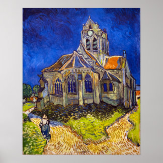 Poster Vincent van Gogh - A Igreja em Auvers