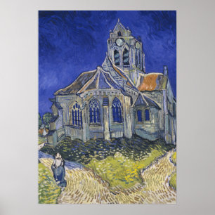 Poster VINCENT VAN GOGH - A igreja em Auvers 1890