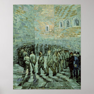 Poster Vincent van Gogh   a jarda do exercício