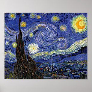 Poster Vincent Van Gogh - A Noite Estrelada Extra Grande