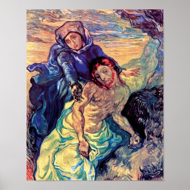 Poster Vincent Van Gogh - A Pieta - Jesus e Virgem Maria (Frente)