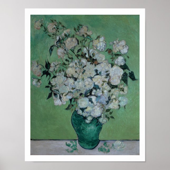 Pôster Vincent van Gogh | A Vase de Rosas, 1890 (Frente)