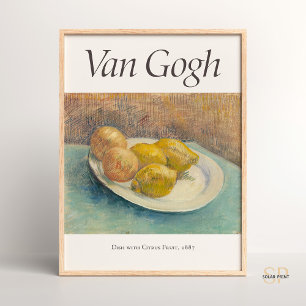 Poster Vincent van Gogh Ainda vive com limões em uma prat