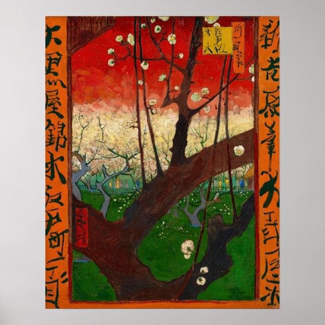 Poster Vincent van Gogh - Ameixeira em Flor (Frente)