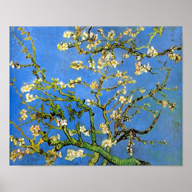 Poster Vincent Van Gogh - Amendoeira em Flor Arte Refinad (Frente)