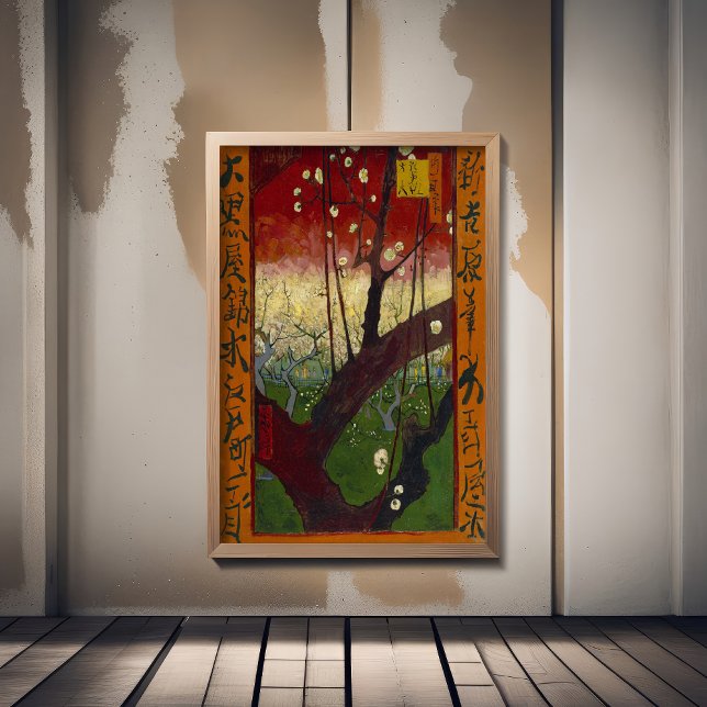 Poster Vincent Van Gogh - Árvore de ameixa de flores (Criador carregado)