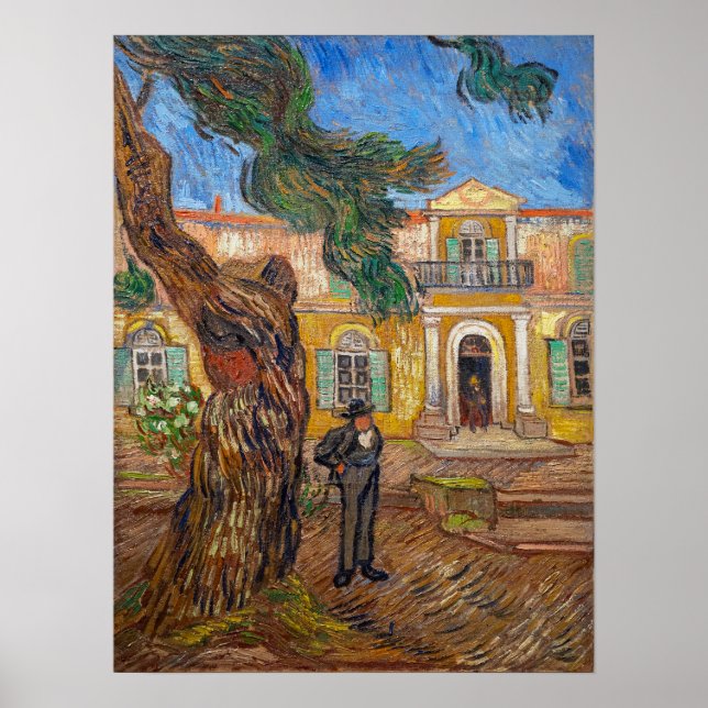 Poster Vincent Van Gogh - Asilo de Santo-Paul em Santo-Re (Frente)