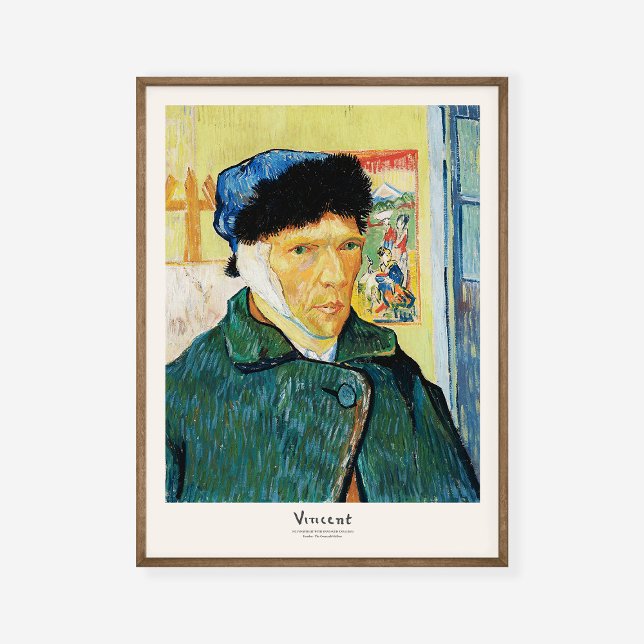 Poster Vincent Van Gogh Autoretrato Bandaged Ear Art (Criador carregado)