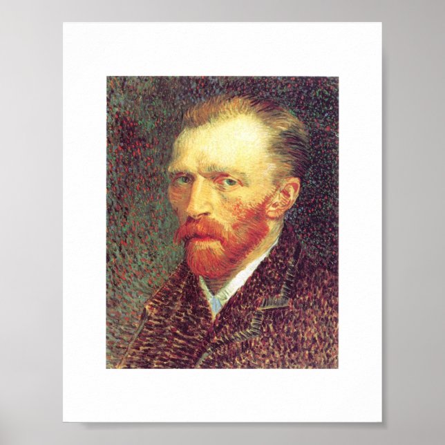 Pôster Vincent van Gogh - Autorretrato 1887 (Frente)