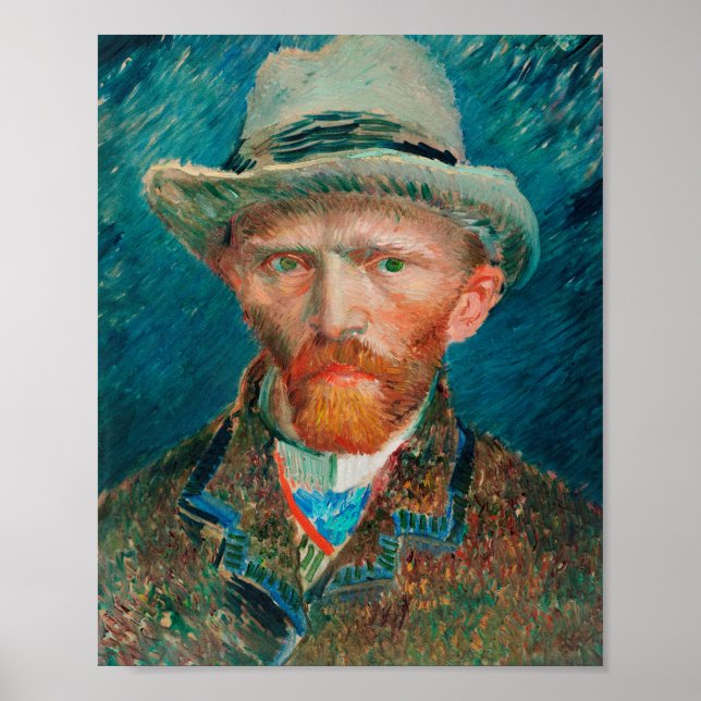 Poster Vincent van Gogh autorretrato 1887 de arte fina (Frente)