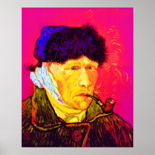 Pôster Vincent Van Gogh - Autorretrato Bandagem Pop Art