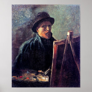 Poster Vincent Van Gogh - Autorretrato com Chapéu Escuro 