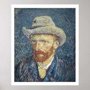 Pôster Vincent van Gogh Autorretrato com Felt Hat