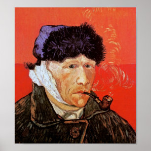 Pôster Vincent Van Gogh - Autorretrato com Ouvido Bandado