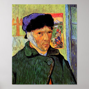 Pôster Vincent Van Gogh - Autorretrato com Ouvido Bandado
