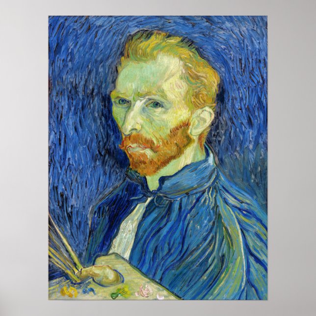 Poster Vincent van Gogh - Autorretrato com Paleta (Frente)