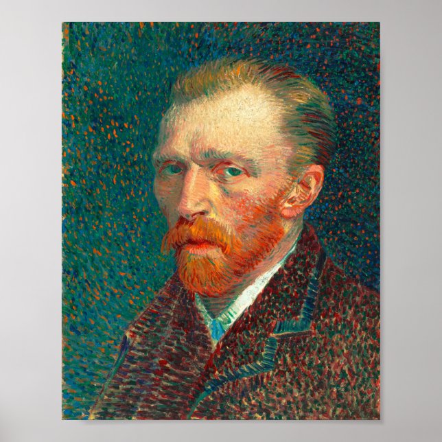 Poster Vincent Van Gogh autorretrato com roupa fina (Frente)