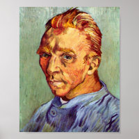 Vincent Van Gogh autorretrato sem a arte da barba