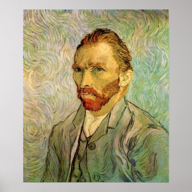 Poster Vincent van Gogh Autorretrato, Vintage Fine Art (Frente)