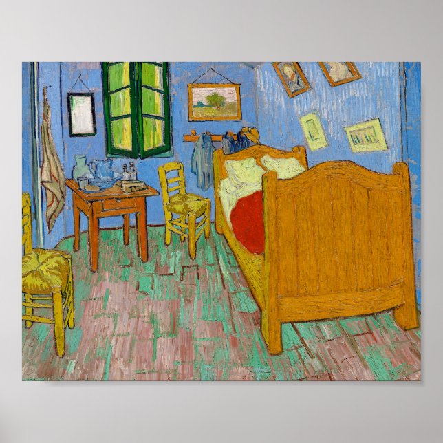 Poster Vincent van Gogh Bedroom na Pintura de Arles (Frente)