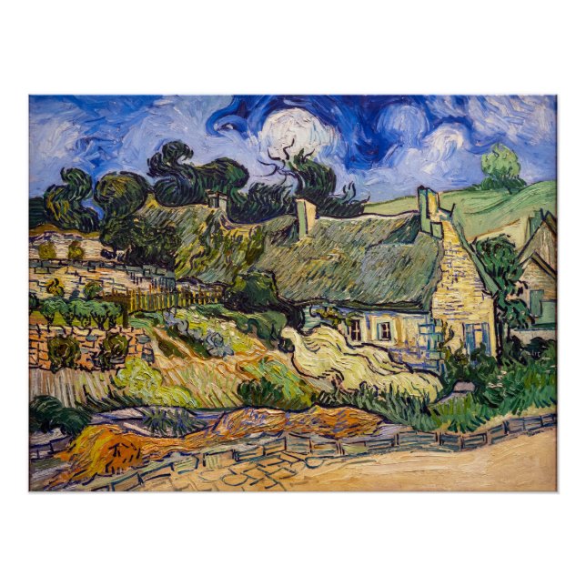 Pôster Vincent Van Gogh - Cabanas de Cordeville (Frente)