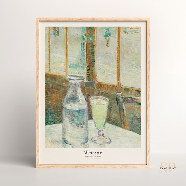 Poster Vincent van Gogh Café Mesa com Absinthe Fine Art (Criador carregado)