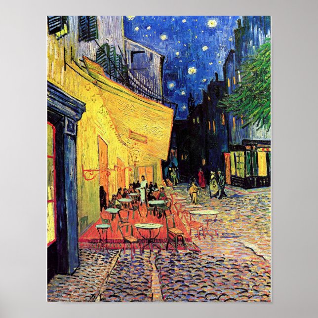 Poster Vincent van Gogh - 'Café Terrace at Night' Print (Frente)