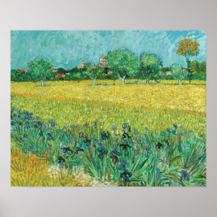 Poster Vincent van Gogh - Campo com irlandeses perto de A