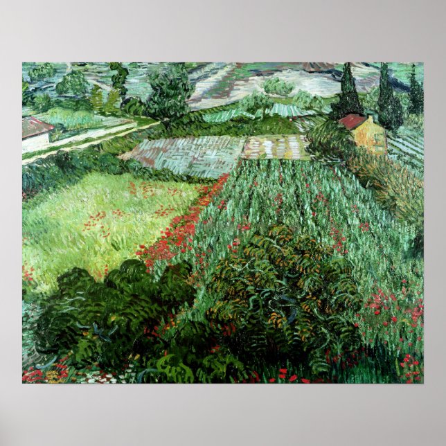 Pôster Vincent van Gogh | Campo com papas, 1889 (Frente)